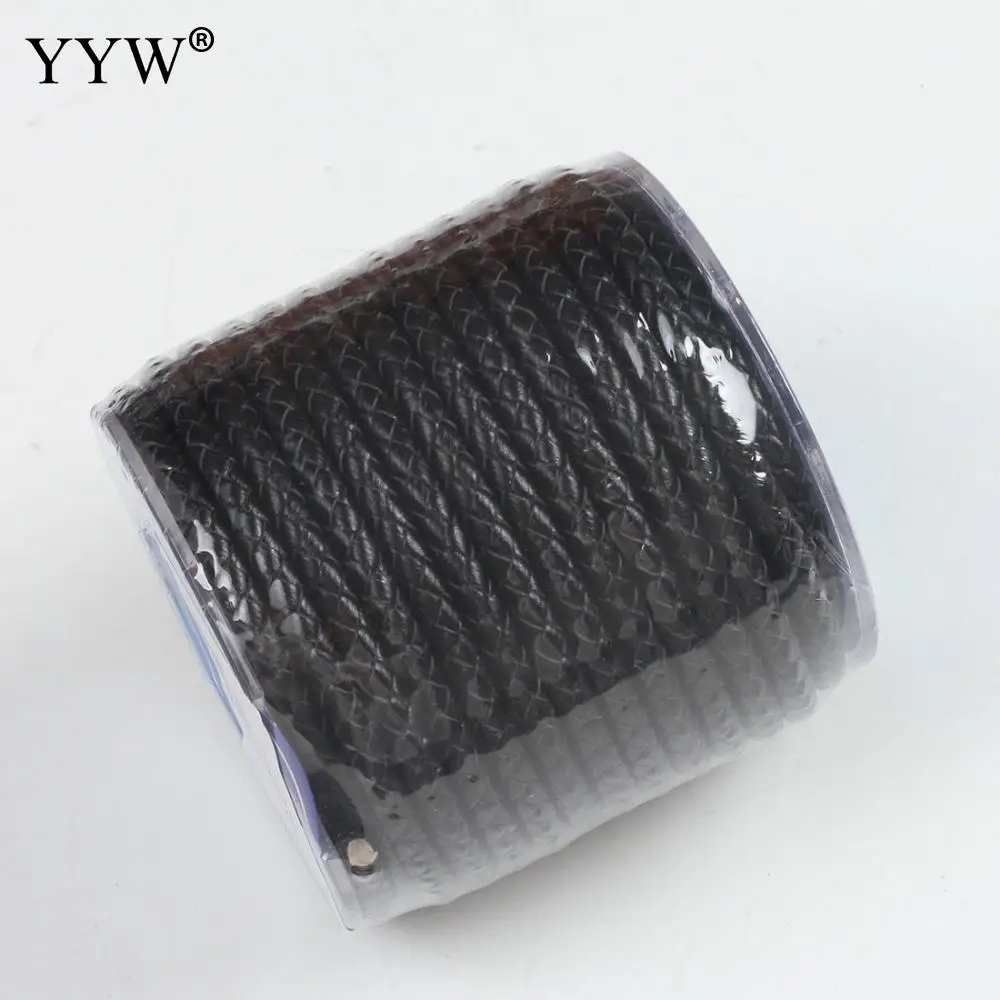 10m/Roll Flat Square Leather Rope Uninterrupted Braided Cord For Diy Men Bracelet Jewelry Craft Making Accessories Wholesale