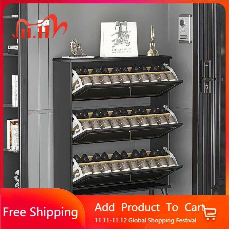 

Stackable Plastic Shoe Cupboards Storage Organizer with Seat Shoe Rack Cabinet Ticket Receivers Zapatera House Furniture T50XG
