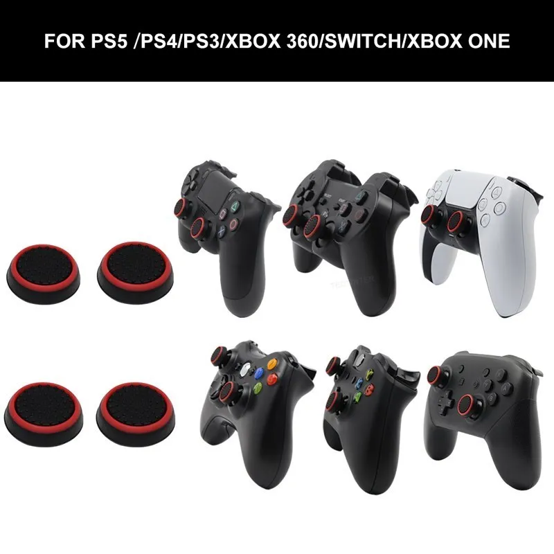 

Silicone Analog Thumb Stick Grips Cover 4pcs For PS3 Controller Thumbstick Caps For PS4 Pro Gamepad For Xbox One For Xbox 360