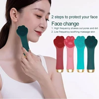 facial cleansing brush waterproof face scrub brush cats claw shape usb rechargeable face brush for cleansing and exfoliating