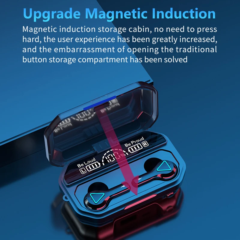 A15 TWS Bluetooth 5.1 Headphones LED Display 3D Hifi Subwoofer Sport Gaming Music Noice Cancelling Wireless Earphones 2000mAh - купить по