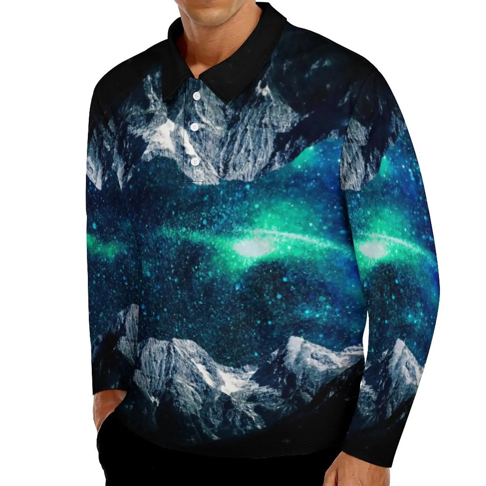 

Рубашка-поло с отложным воротником и длинным рукавом, осенняя