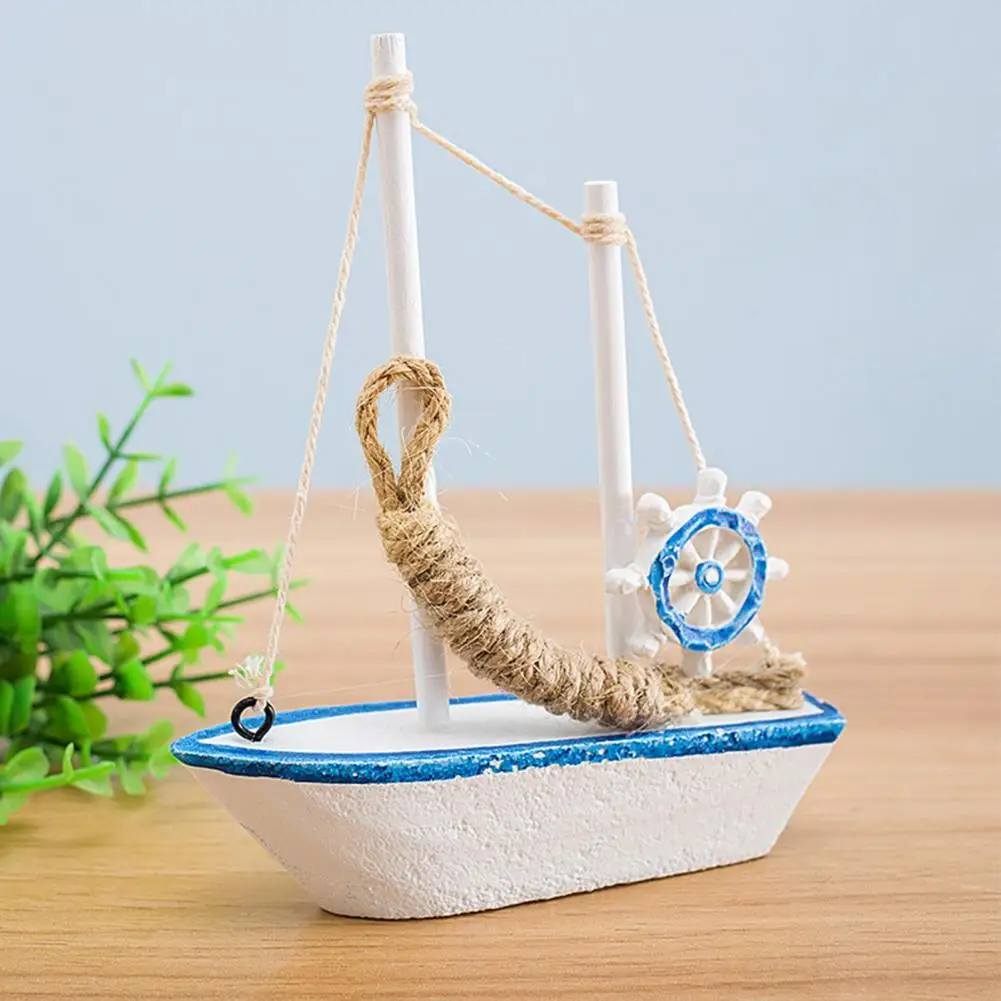 

Sailing Boat Statue High Quality Wood Versatile for Office Miniature Sailing Boat Wooden Sailing Boat