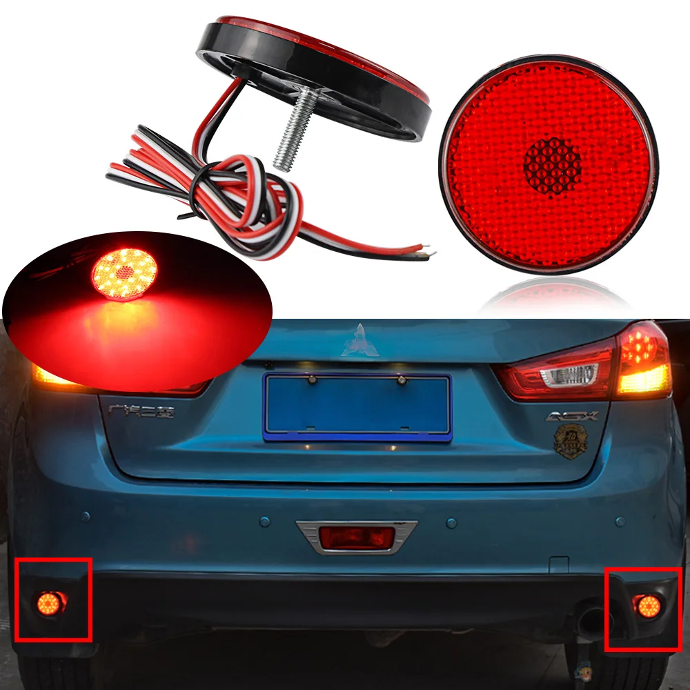 2Pcs LED Rear Bumper Reflector Tail Light Brake Lamp For ZRR70 Voxy / Noah Mitsubithi Outlander Sport 13-2016 ASX 2013-2016 - купить по