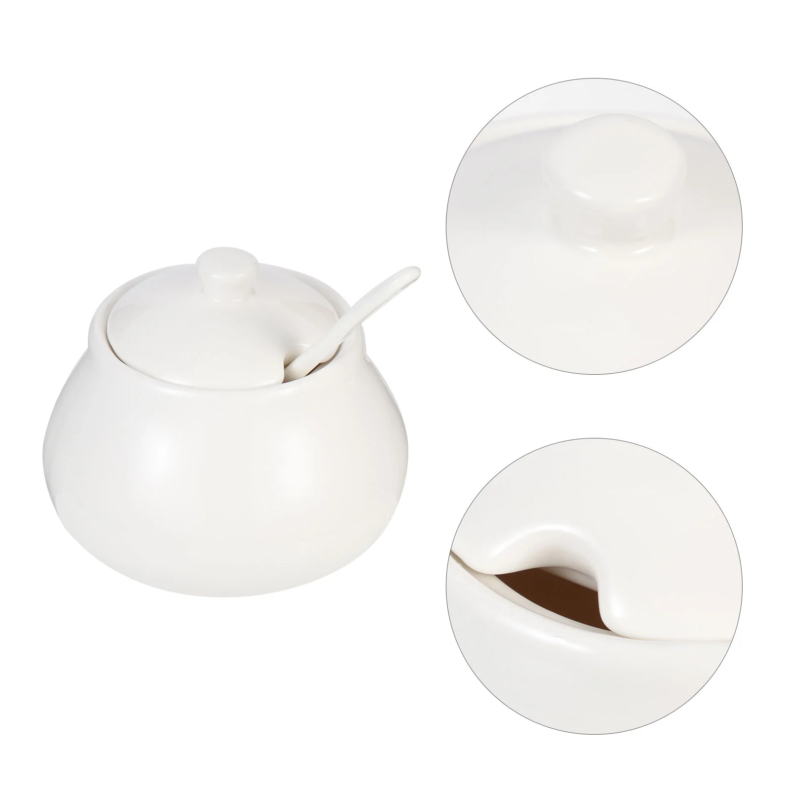 

Sugar Ceramic Jar Bowl Condiment Porcelain Salt Canister Pot Container Coffee Azucareras De Cocinaseasoning Dispenser Server Bar
