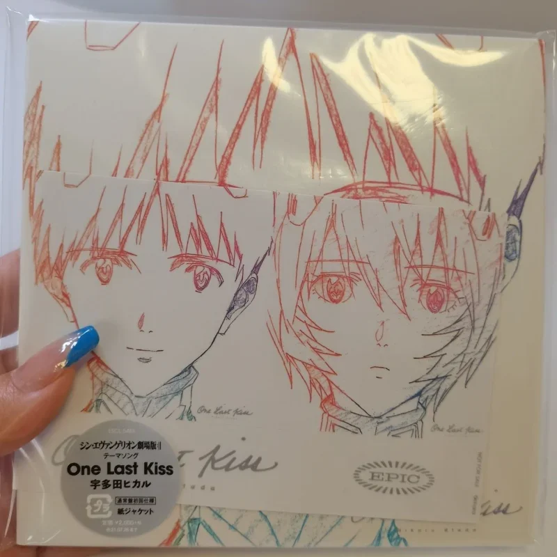 

Neon Genesis Evangelion EVA CD Genuine Japanese One Last Kiss CD Collectible Gift Send Stickers Anime Cartoon Limited Set