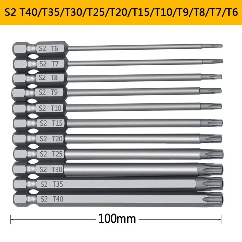 

Flat Screwdriver Drill F1FC 1/4" Torx Security 75/100mm Driver Magnetic Proof Quality High 11 Bit Bits Tamper Pcs Head Set Hex