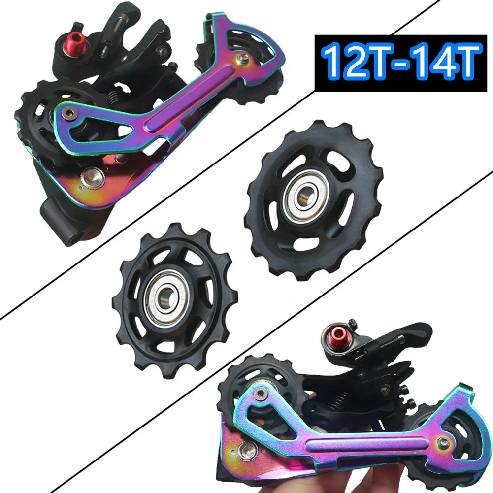 

12-14T Bicycle Rear Derailleur Jockey Wheel Bearing Pulley Sealed Steel Bearing Waterproof Dustproof Bike Part For 9/10/11 Speed