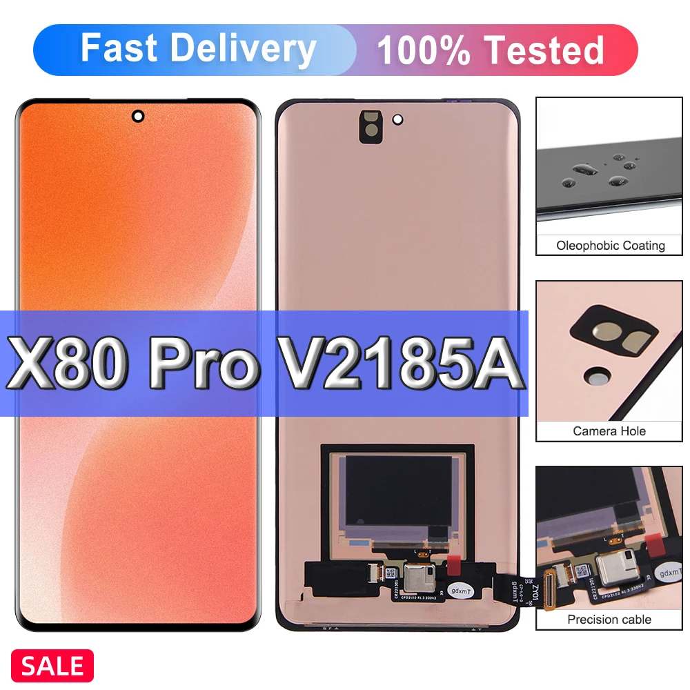 Дисплей для Vivo X80pro V2185A V2145 ЖК-дисплей с дигитайзером сенсорного экрана в сборе