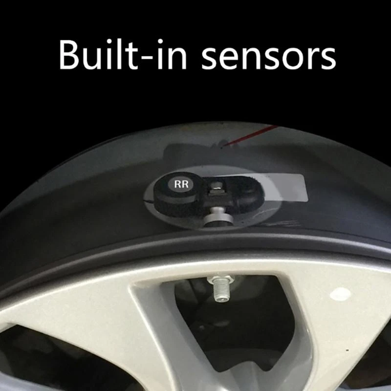 Фото TPMS Система контроля давления в автомобильных шинах Беспроводная регулировка устройства безопасности на солнечной энергии Прочные внешние датчики №4