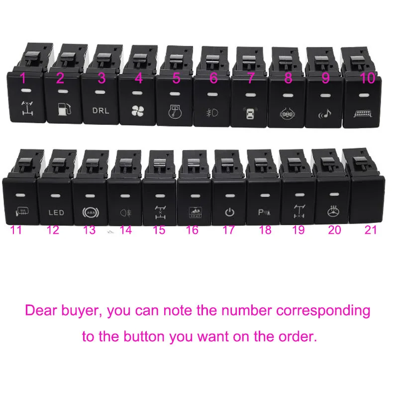 

Автомобильный синий свет, светодиодный передний и задний противотуманный фонарь, кнопка, прожектор, музыкальный вентилятор, радар, источник питания, переключатель задней двери для ISUZU D-MAX 20-22