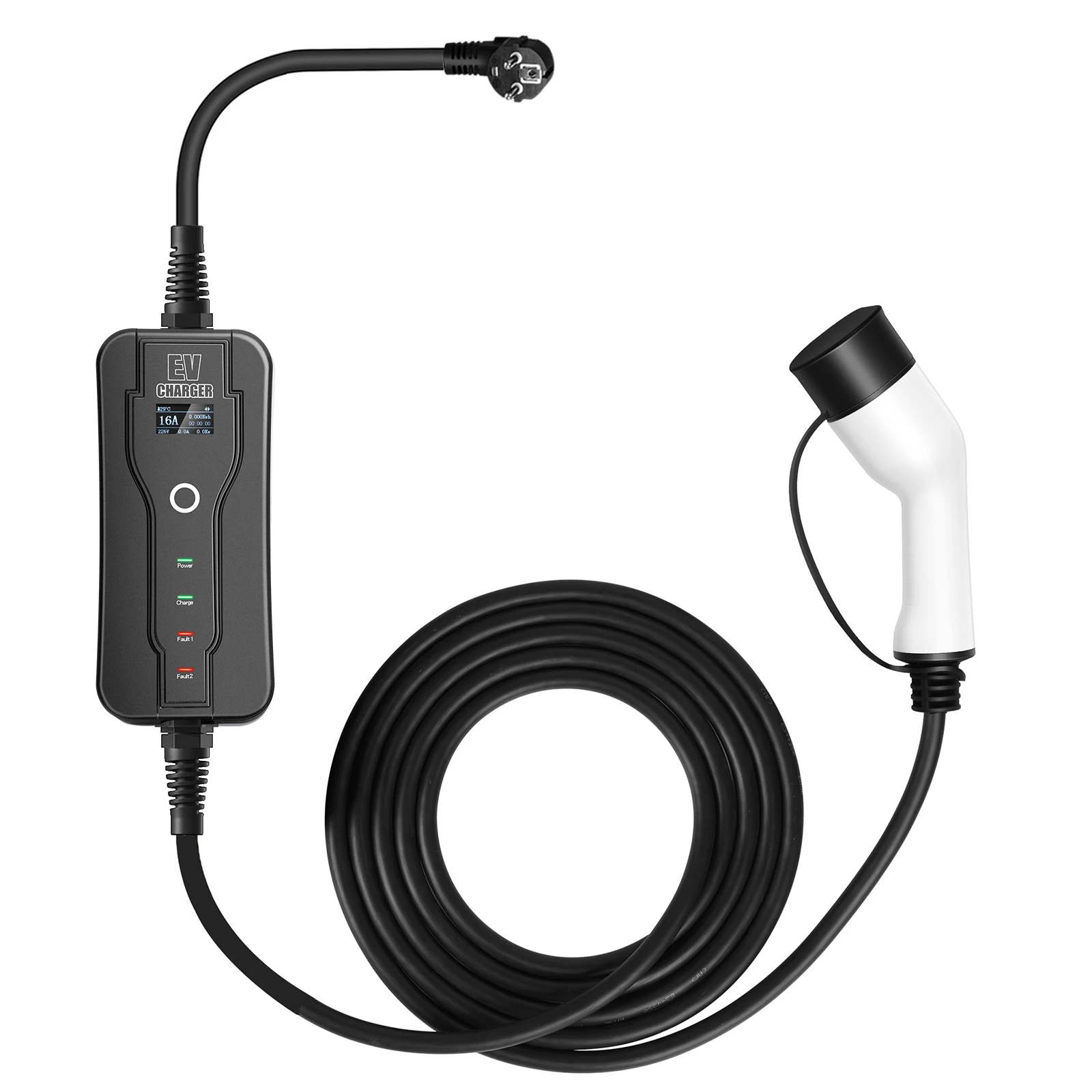 

Teschev 220V 230V Type 2 EV Charger 8A 10A 13A 16A Level 2 Electric Car Charging Cable J1772 Type 1 EVSE For Kia Tesla Peugeot E