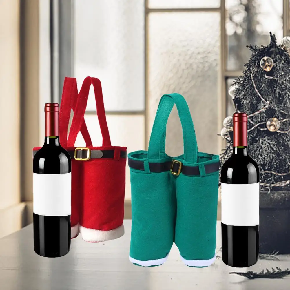 

Attractive Christmas Gift Holder Fine Workmanship Adorable Christmas Santa Candy Gift Bags Red Wine Bag Red Wine Bag