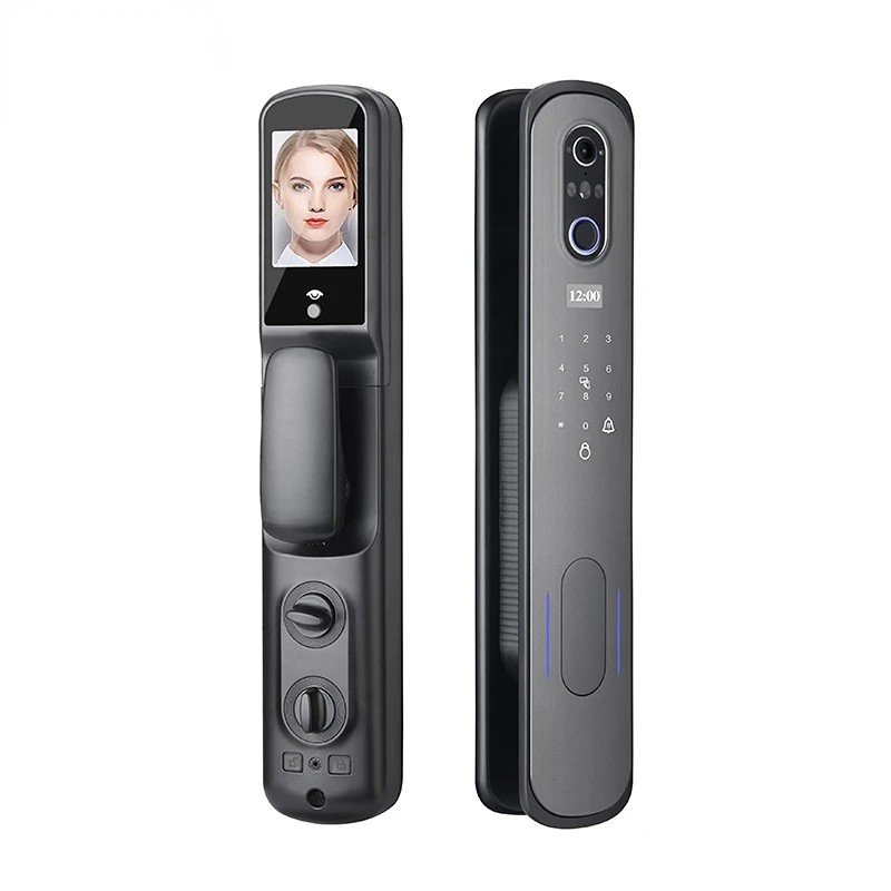 

Fingerprint Smart Keyless Password IC Card 3D Face Recognition Biometric Wooden Metal Tuya App Remote Control Door Lock For Home