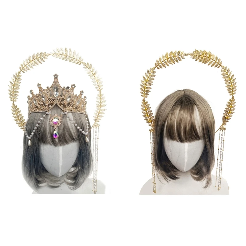 

Goddess Headband Female Party Props Bridal Shower Hairbands Crown Headpiece DXAA