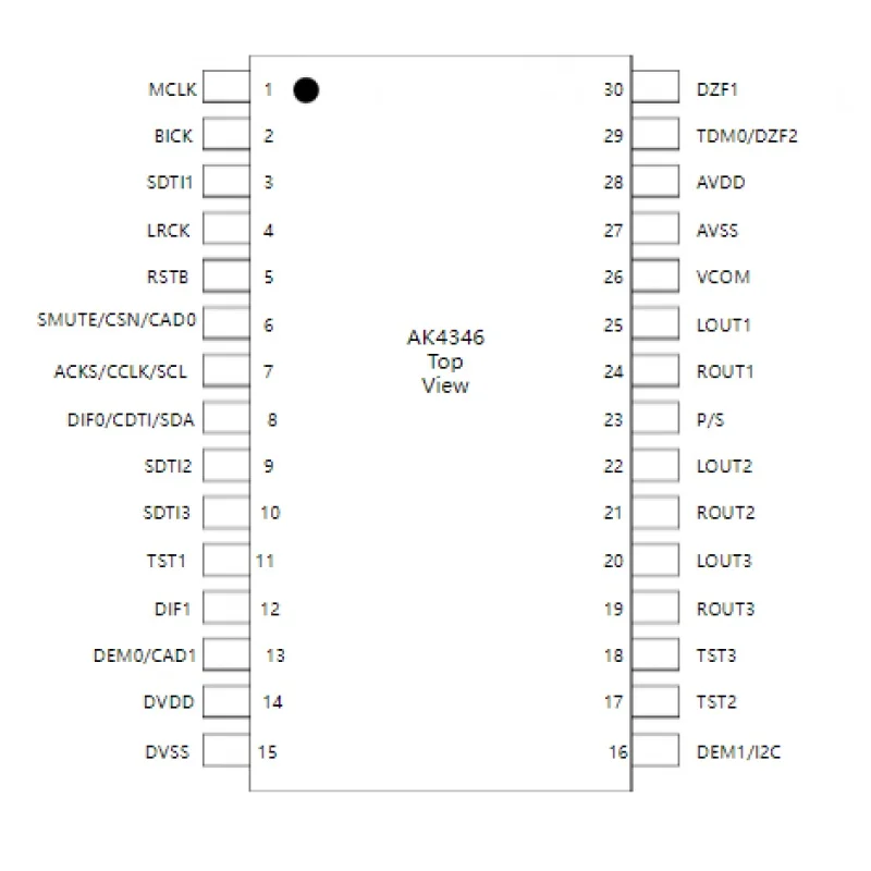 

2pcs New AK4346EF ManufacturerAKM Genuine Original