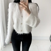 womens sweaters fall 2021 women clothing oversize autumn vintage loose winter sweater knitted women cardigan knit button maxi