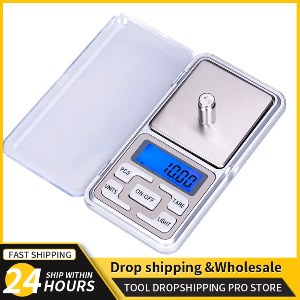 

Mini Electronic Scales High Precision 500gx0.1g Pocket Digital Scale for Gold Sterling Jewelry Balance Gram For Kitchen Scale