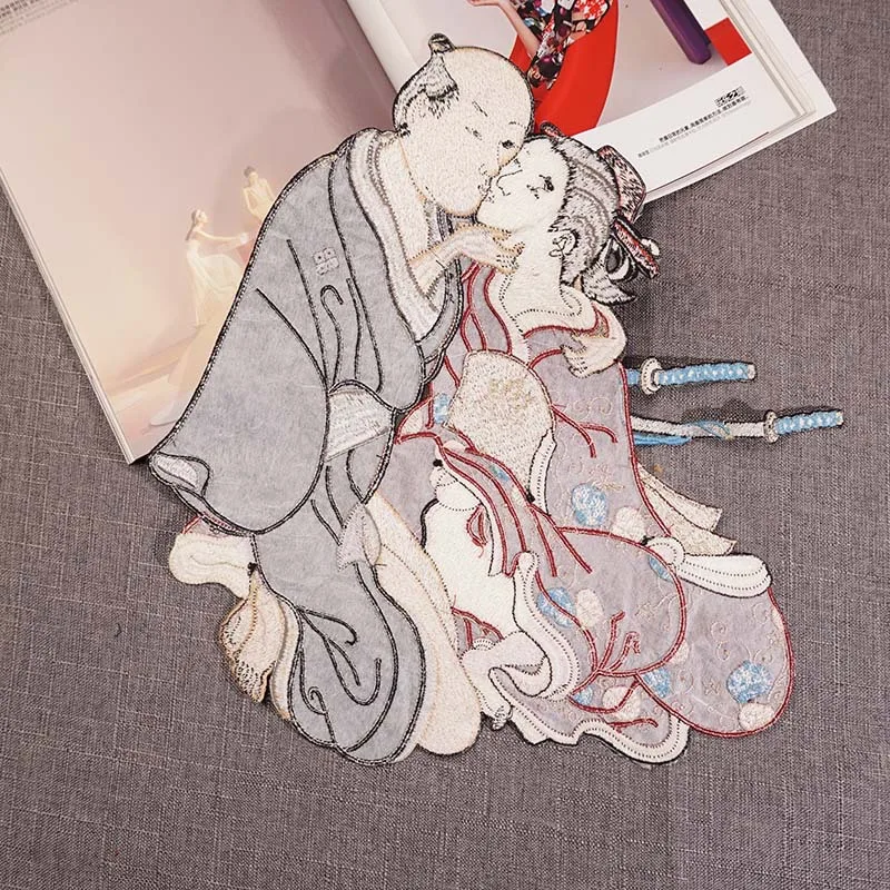 Новый японский демон бусхидо меч воина кабуки японская Броня самурая патчи с