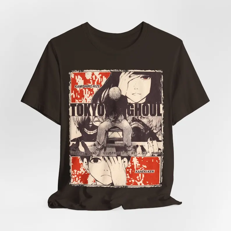 Эстетическая футболка унисекс с короткими рукавами из аниме-фильма Токийский