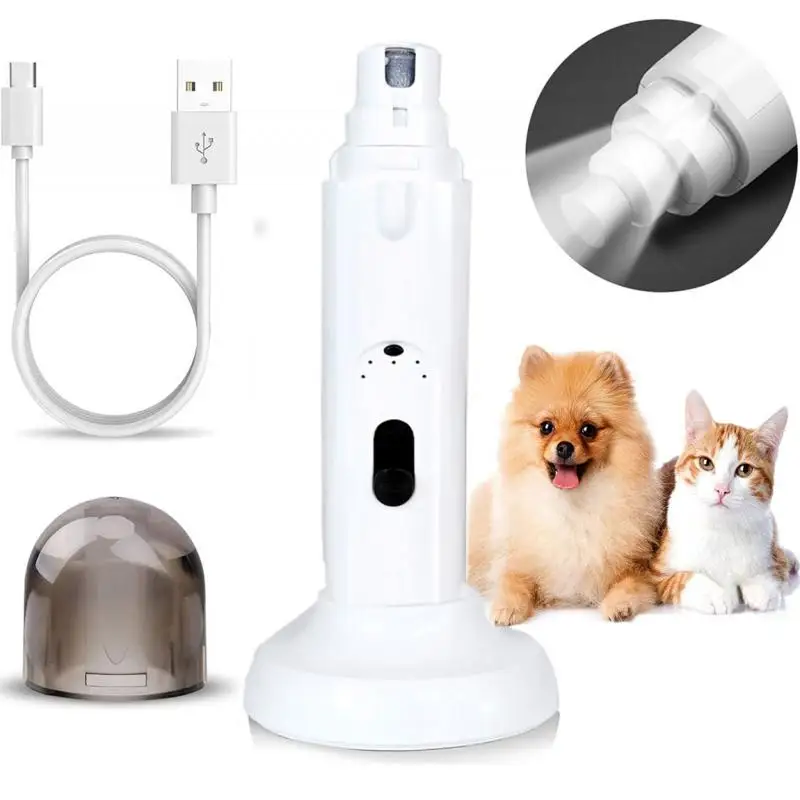 2 Speed Electric Dog Nail Clippers USB Rechargeable Mute Pai