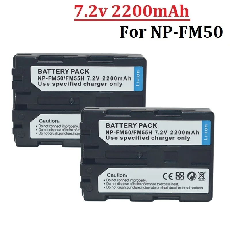 Фото 2200 мАч NP-FM50 NP-FM55H Аккумулятор для камеры Sony NP FM50 FM55H NP-FM30 NP-FM50 NP-FM51 NP-FM70 NP-QM70 NP QM71 QM71D FM90 №1