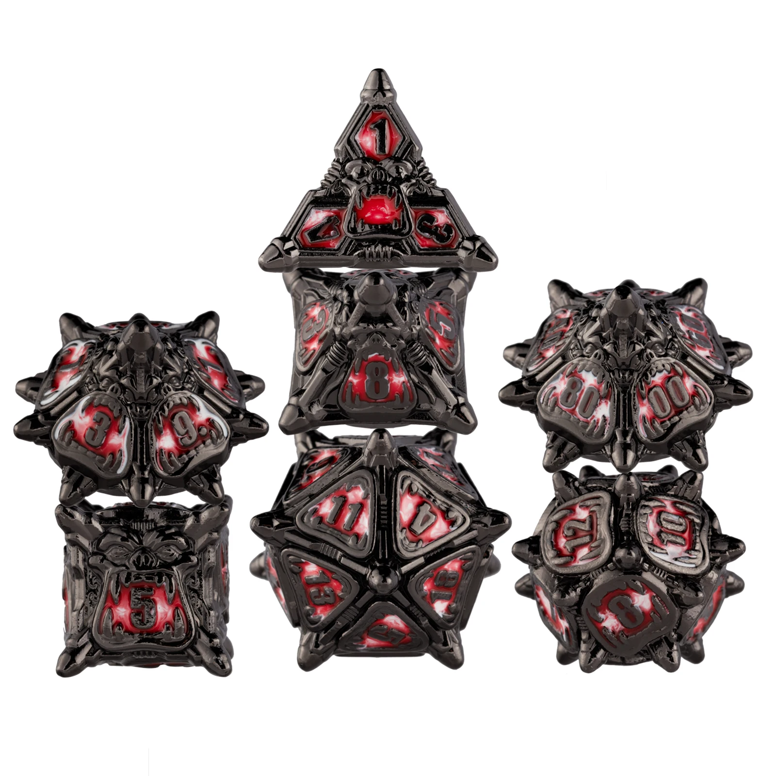 Игральные кубики DND набор металлических игральных костей для подземей и драконов