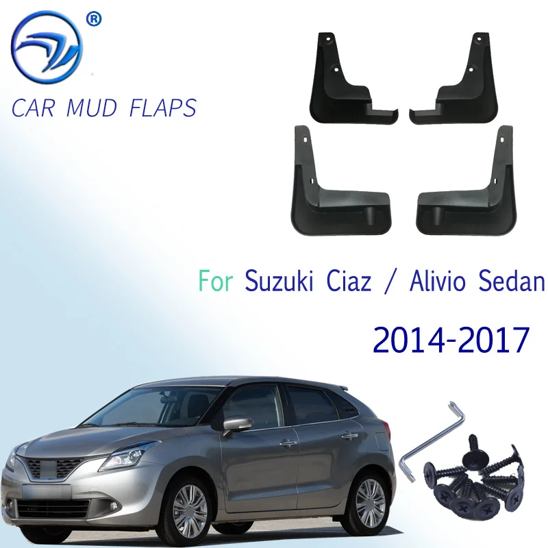 

Car Molded Mud Flaps For Suzuki Ciaz / Alivio Sedan 2014-2017 Mudflaps Splash Guards Mud Flap Mudguards Fender 2015 2016