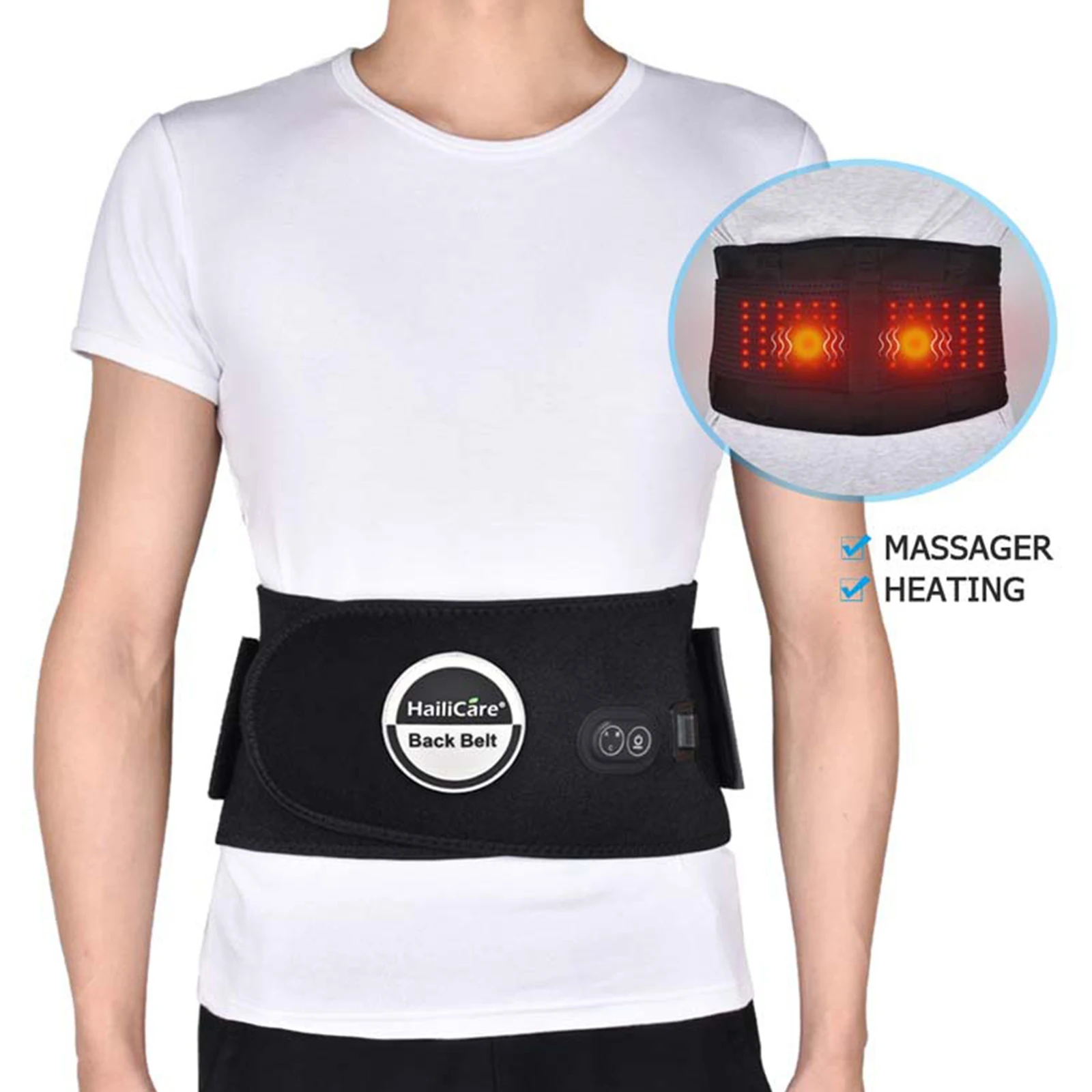 

Adjustable Far Infrared Heat Therapy Lumbar Support Belt for Lower Back Lumbar Disc Herniation Pain Relief Vibration Waist Massa