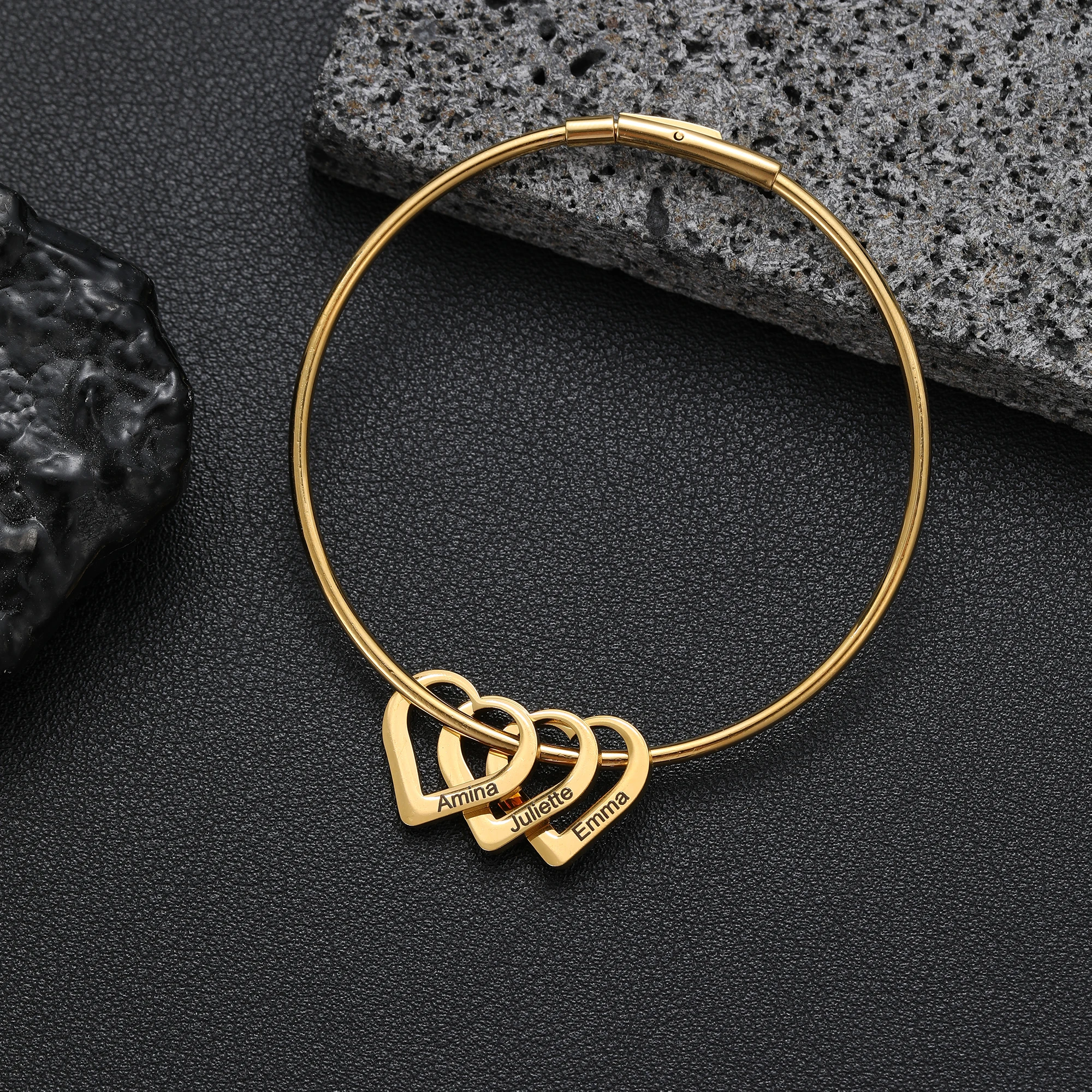 Персонализированный браслет для женщин из нержавеющей стали подвески