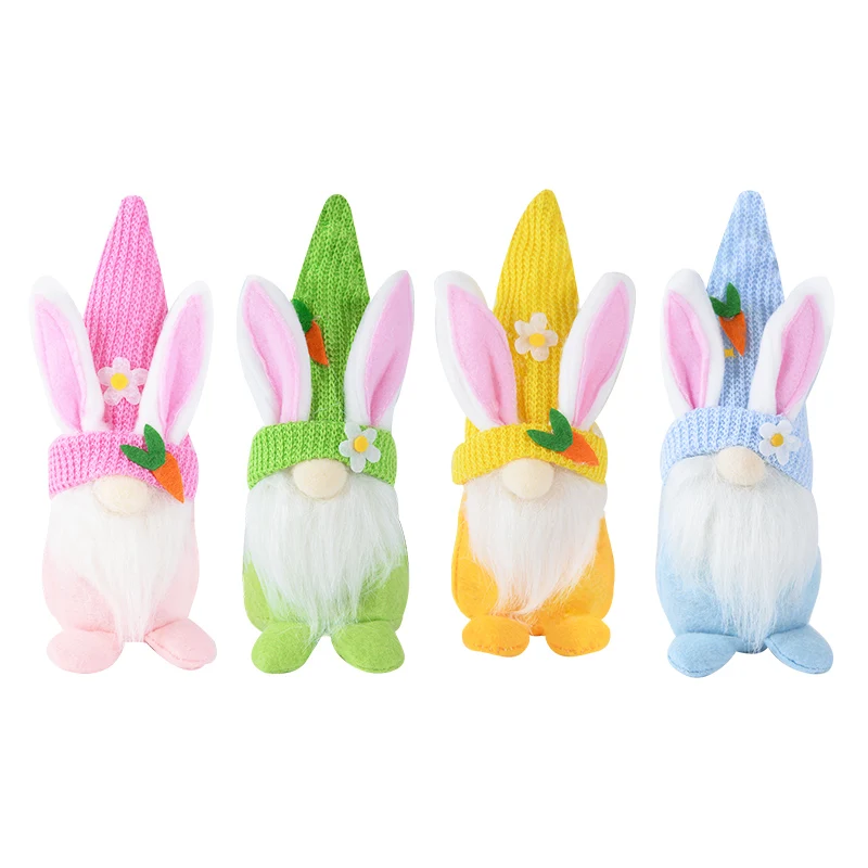 

1pcs Easter Dwarf Rabbit Ears Doll Festive Birthday Party Baby Shower Children Gifts Children's Room Decor Household Supplies