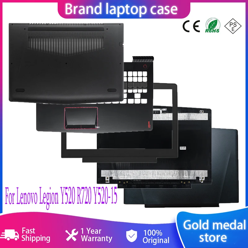 

New For Lenovo Legion Y520 R720 Y520-15 Y520-15IKB R720-15IKB Laptop LCD Back Cover/Front Bezel/Hinges/Palmrest/Bottom Case 15.6