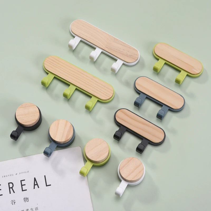

Wooden Coat Hooks Bag Hat Hangers Wall Hanging Hook Clothes Key Holder Home Decoration Accessories Home Decor Storage Rack Hook