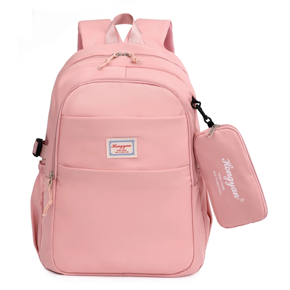 

Однотонный женский рюкзак, вместительные школьные ранцы из ткани Оксфорд для девочек-подростков, дорожная сумка для книг и ноутбука