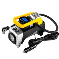 portable mini 12v car tyre inflator electric ac compressor 120w 150psi double cylinder air compressors