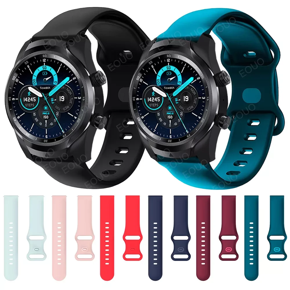 

Ремешок силиконовый для смарт-часов TicWatch Pro 2021 2020/Pro 3 GPS/GTX/S2/E2/E3