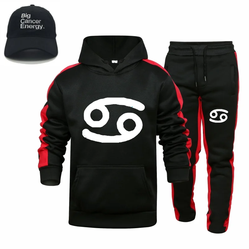 

3pcs/set Taurus Men's Suit Winter Men's Sets Hoodie+Pants+hat Casual Tracksuit Male Sportswear Gym Men's SweatSuit