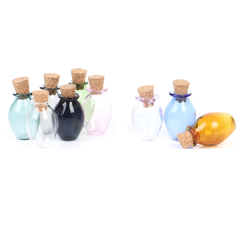 

2Pcs 1:12 Dollhouse Miniature Glass Color Bottles Cork Bottles Tiny Jar Model 2022 Most Popular Lowest Price New Year Gifts