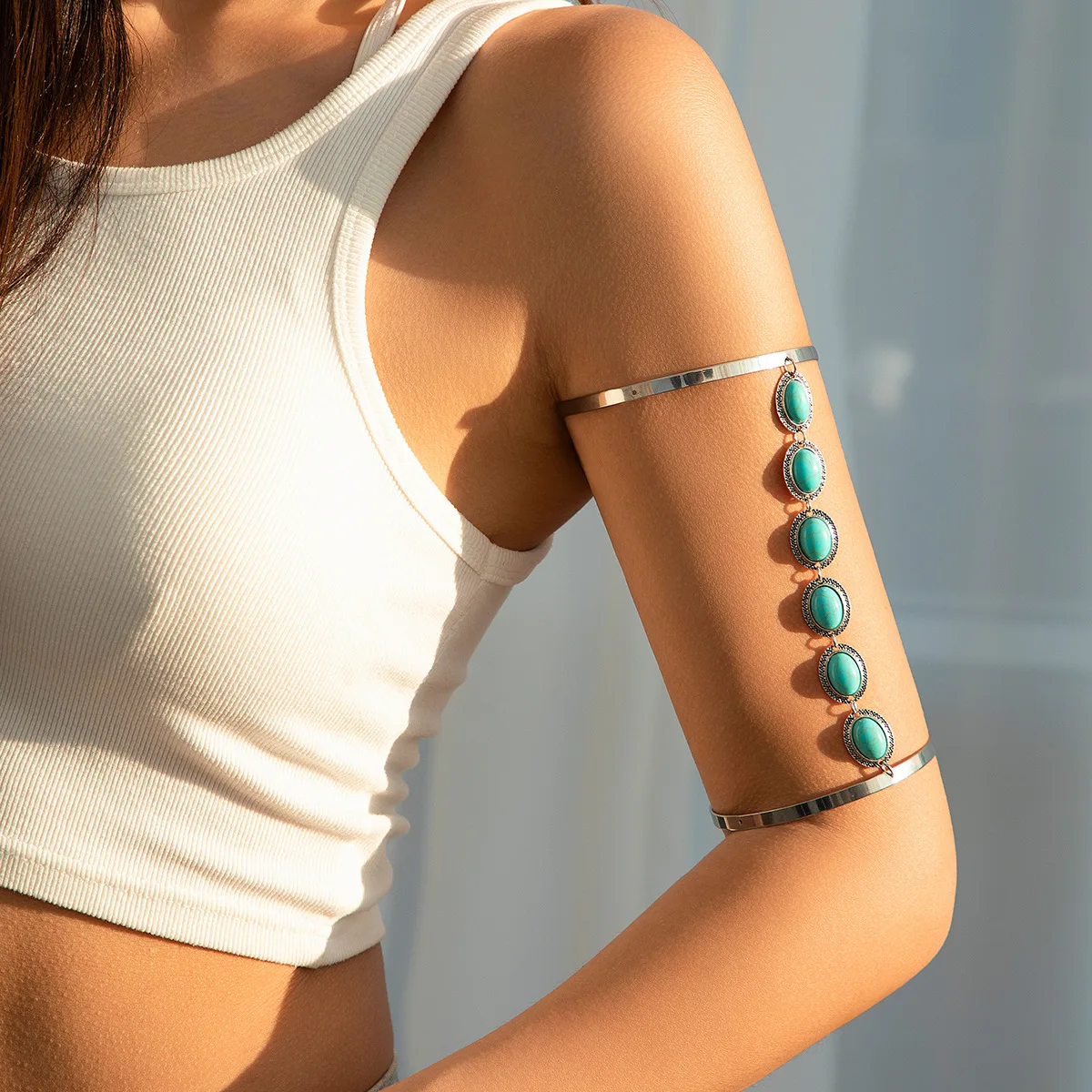 Женский богемный Браслет KMVEXO бирюзовый браслет на руку с открытым верхом