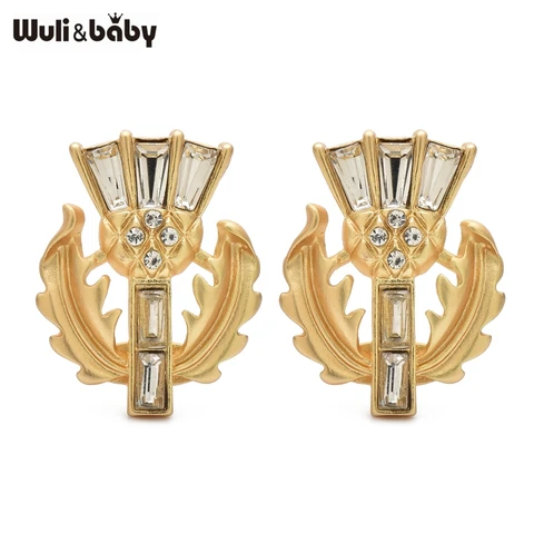 Wuli&baby серьги-гвоздики с цветком