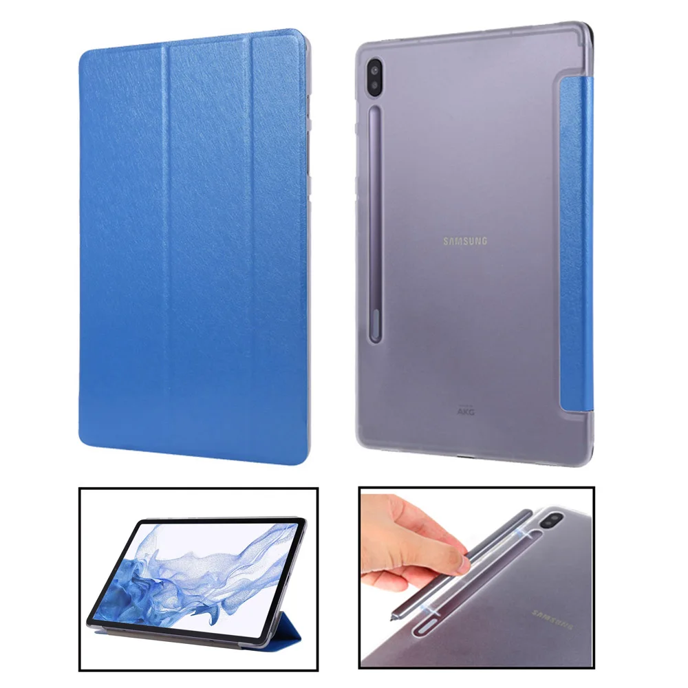 

Чехол для планшета Samsung Galaxy Tab S8 Plus 12,4 дюйма, фотография 2022 x, тройной складной чехол-подставка из искусственной кожи, Жесткий Чехол для ПК