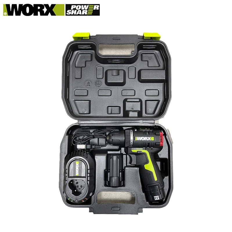 Беспроводная электрическая дрель WORX WU130X 12 В 40 нм бесщеточный двигатель с сумкой
