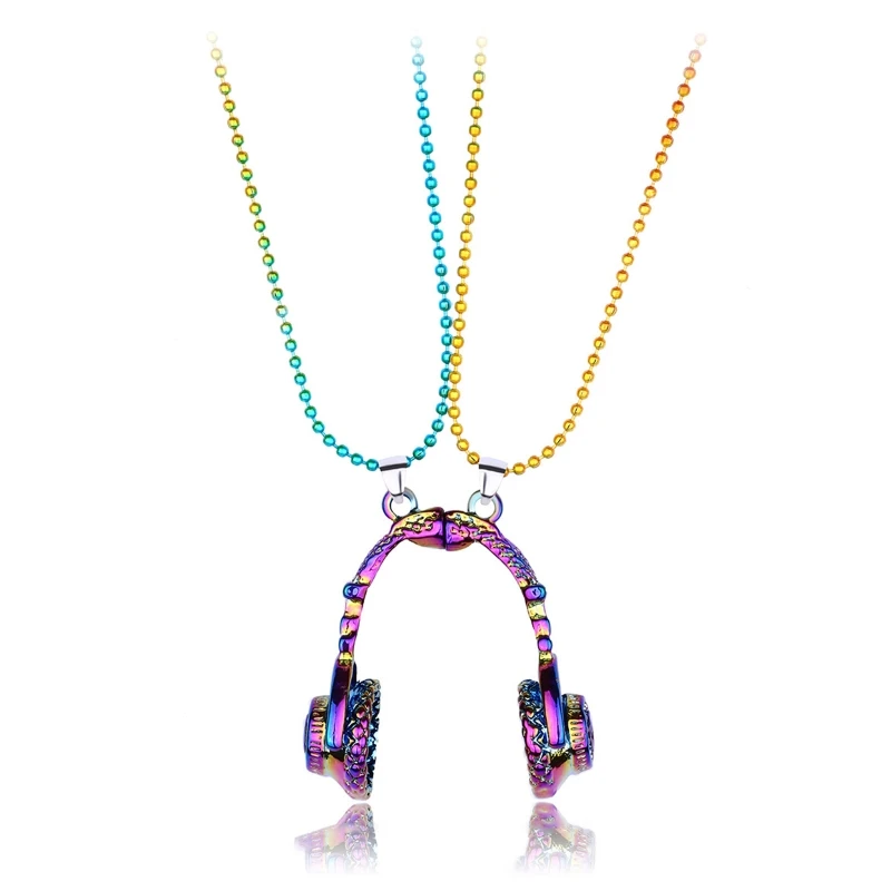 U2JF 2 шт. магнитное колье для музыки, милое ожерелье с надписью «Love», аксессуары для мужчин и женщин