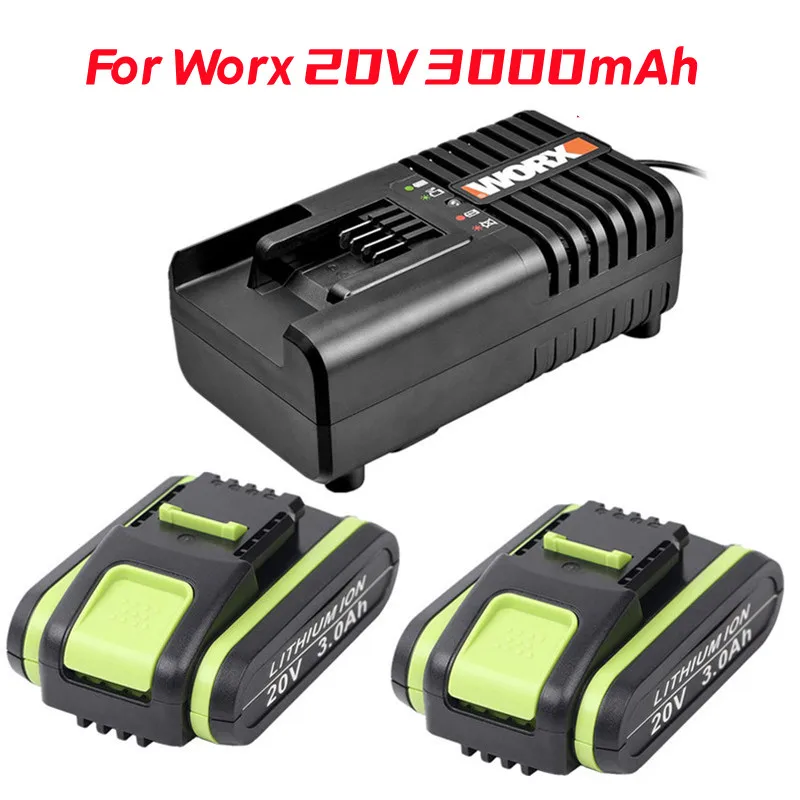 

20V 3.0Ah Replacement Battery for Worx Battery WA3551 WA3551.1 WA3553 WA35531 WA3572 WA3641 Compatible with Worx 20V Power Tools