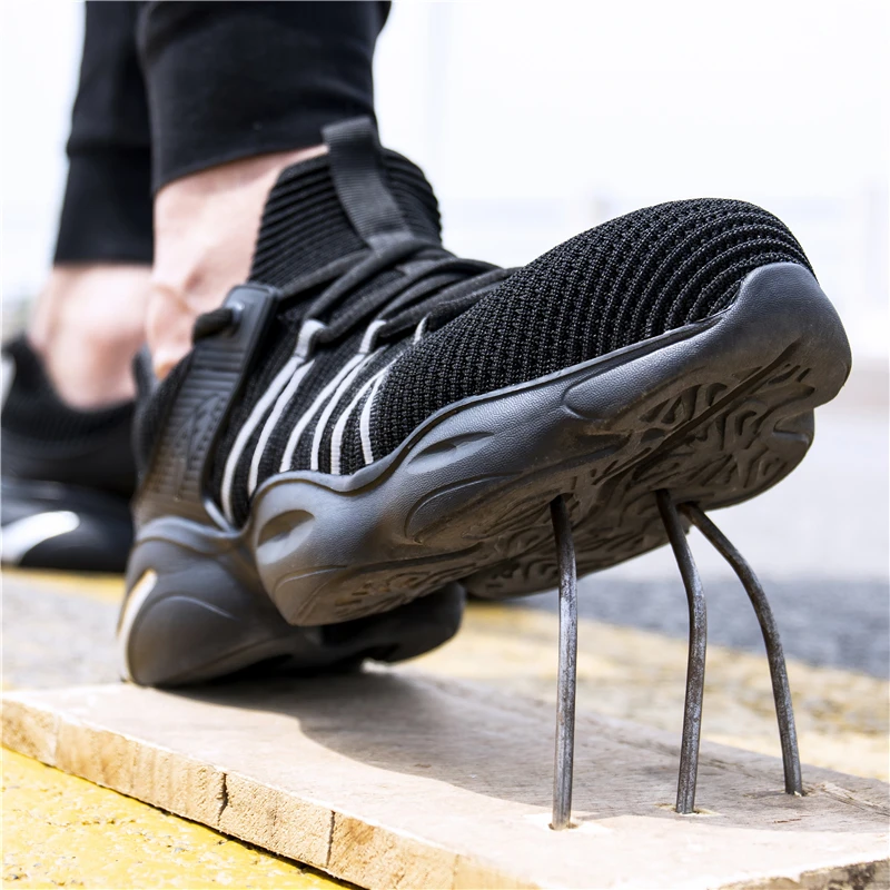 2023 New Summer Breathable Girl Sport Safety Shoes  Anti-Puncture Building Work  Sneaker For Women Mesh Safety Boots Female