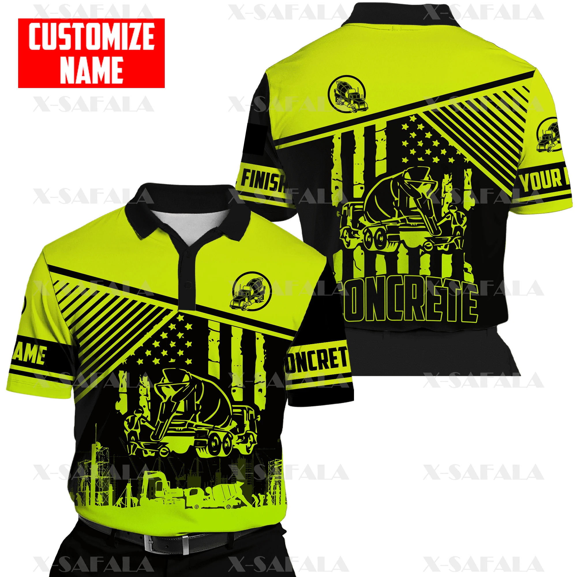 Бетономешалка отделка Рабочая форма крутой 3D принт для мужчин женщин тонкая