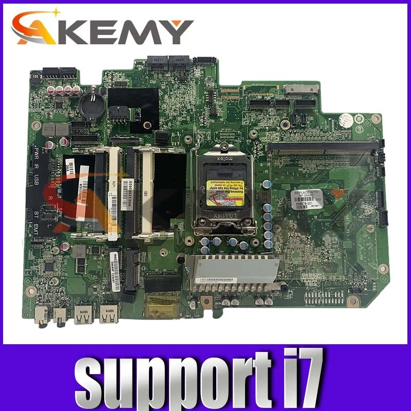 

AKEMY for HP TouchSmart 9300 610 motherboard Elite all-in-one PC motherboard 658978-001 DAOWJ1MB6F0 1155 pin support i7