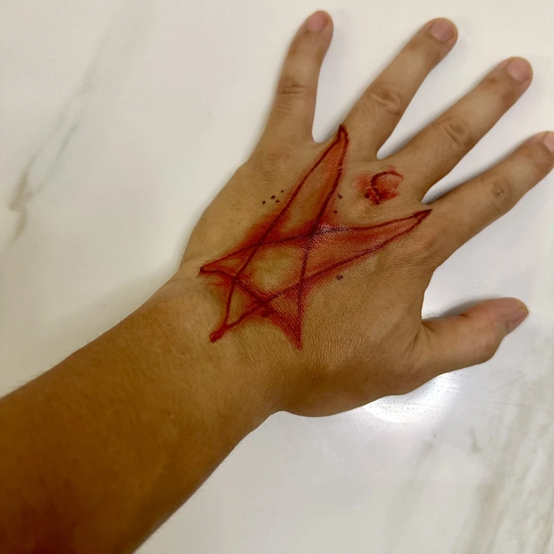 Градиентные временные тату-наклейки в виде рыбьей чешуи шрамы искусство