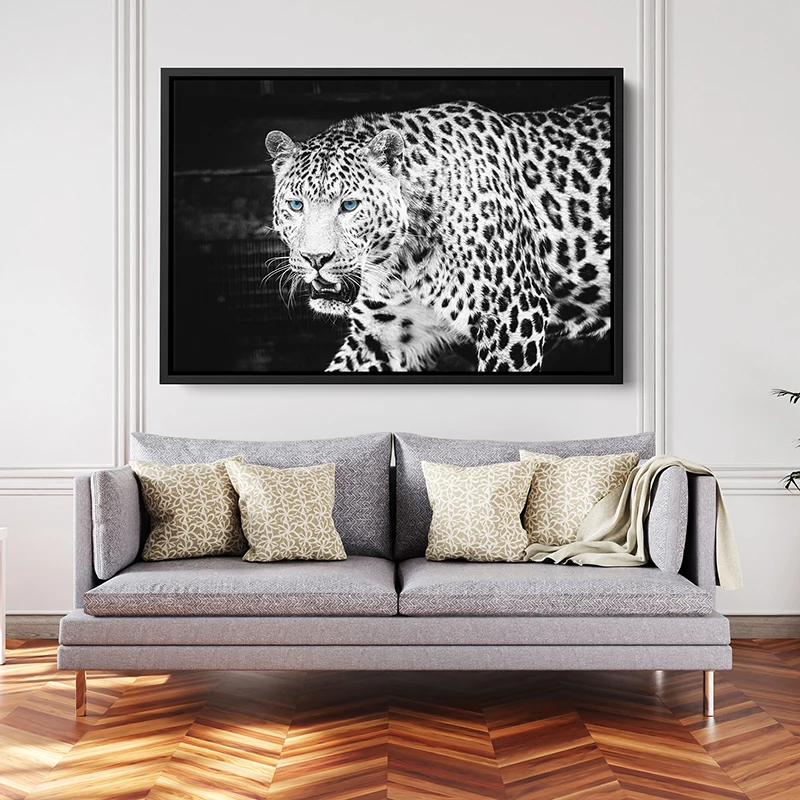 Плакаты печатные картины гепард настенная живопись черно-белые животные для