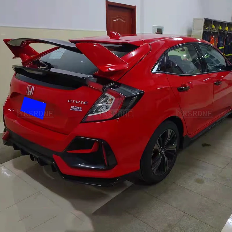 Задний спойлер для хэтчбека Honda Civic 2016 2017 2018 2019 2020 10-го поколения FK7 тип R стиль